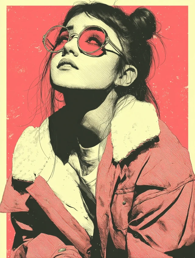 LOFI Illustration of a Pop Star