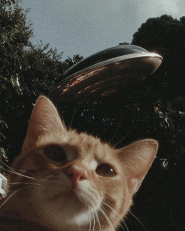 Cat Selfie UFO A Whimsical Encounter