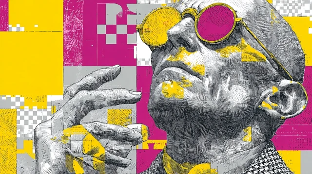 AI Content Strategy Illustration - Frank Miller Style