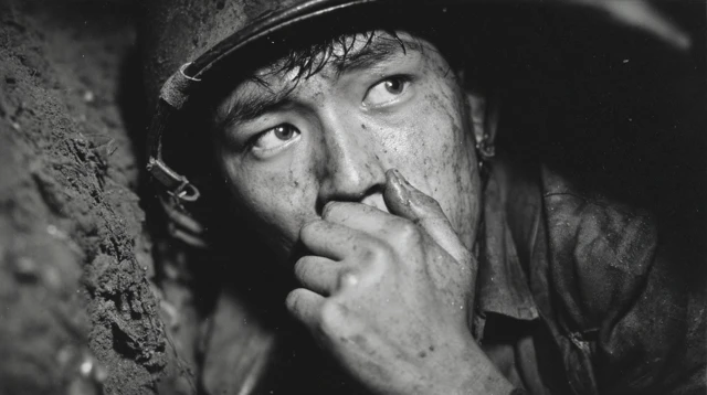 Korean War Soldier Emotional Portrait 1952
