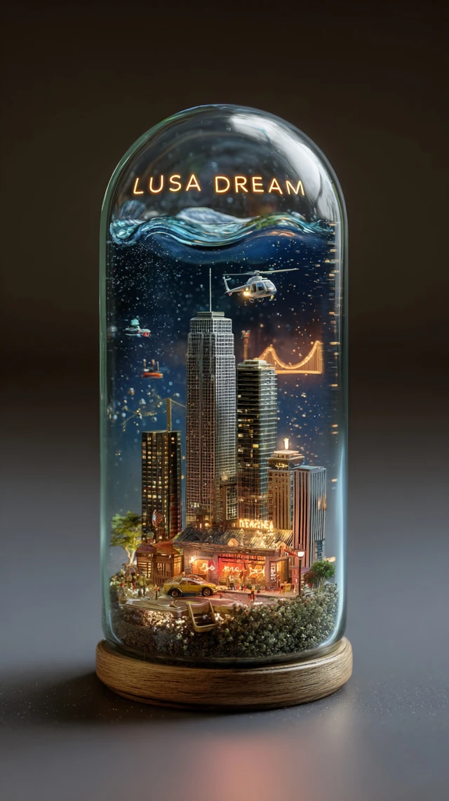 Miniature City in a Glass Capsule LUISA DREAM