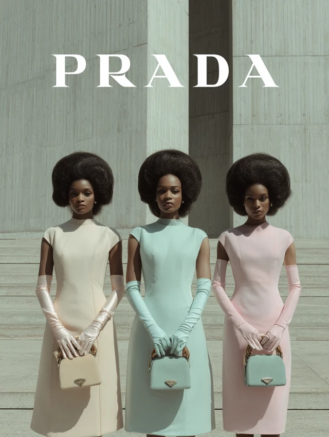 Prada Campaign African American Models Mod Fashion