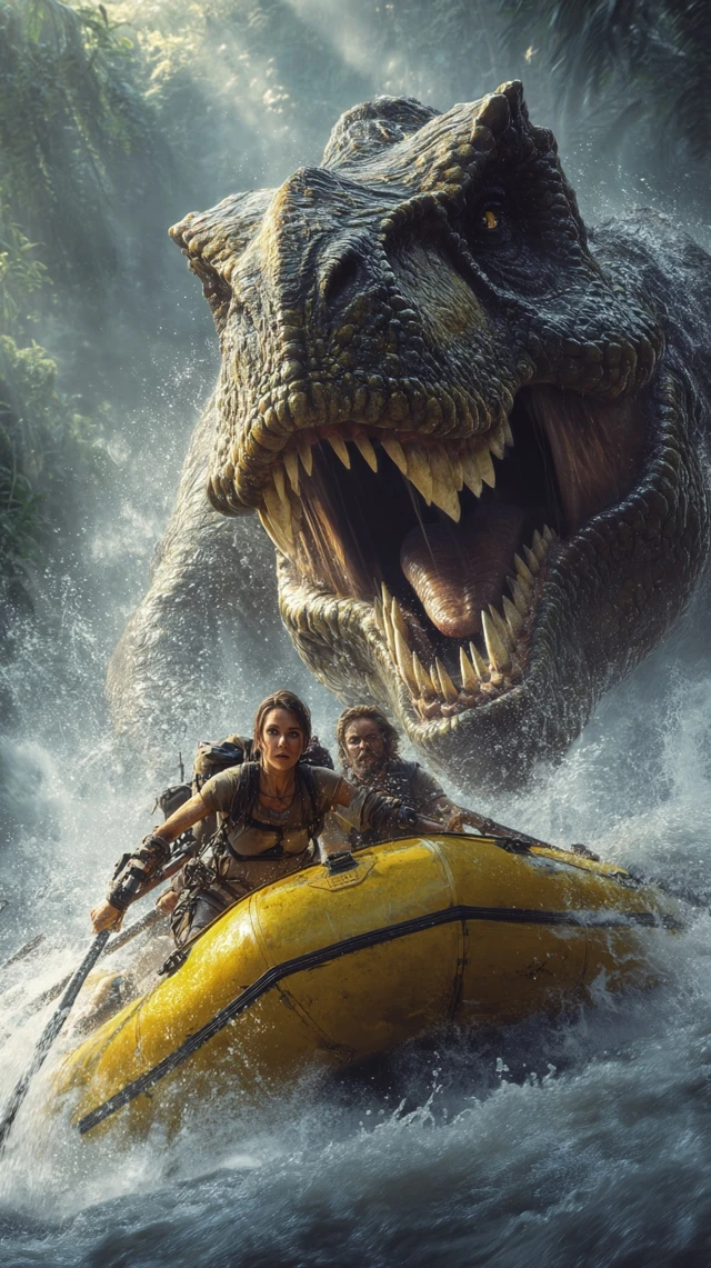 Adventure Race T Rex Chase Scene