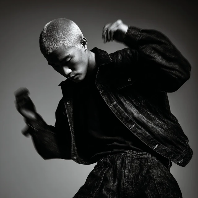 High Fashion Asian Male Model Punk Meets Calvin Klein