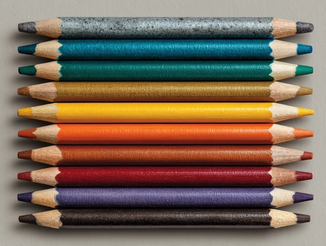 Colorful Pencils Creative Pattern Bright Ultra Realistic