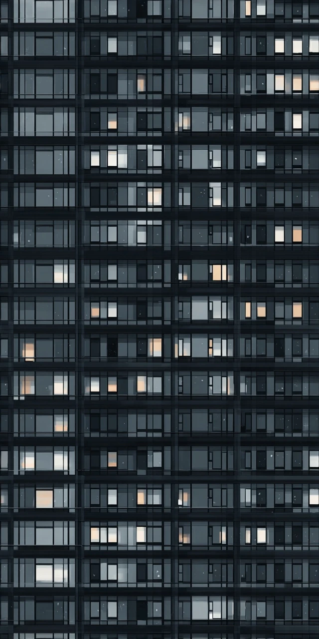 Cyberpunk Building Facade City Lights Night
