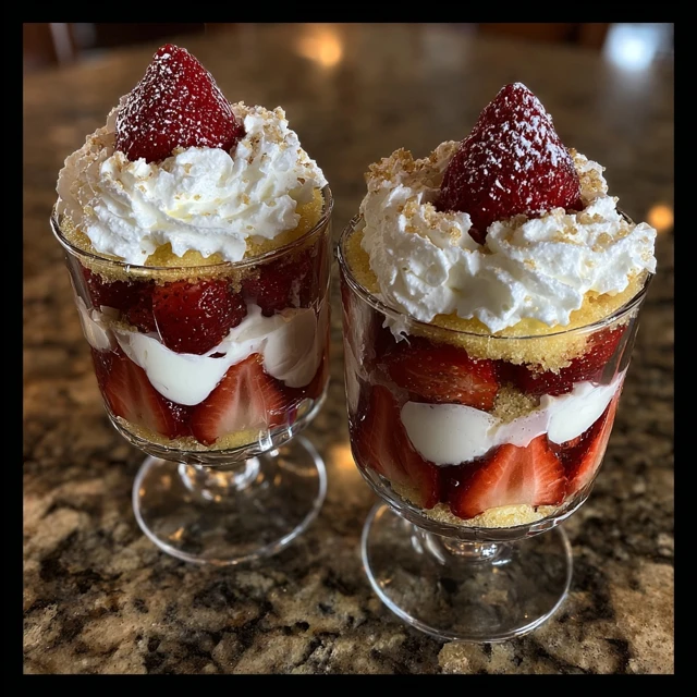 Strawberry Shortcake Trifle Cups Dessert Recipe
