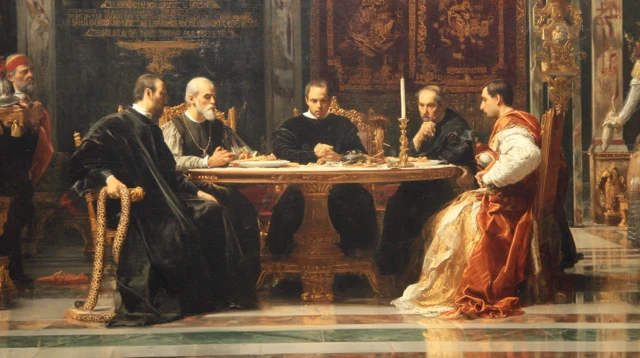 Machiavelli in Florentine Palace Oil Painting