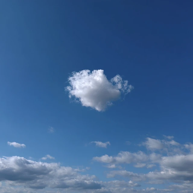 Cloud in Blue Sky Aerial View