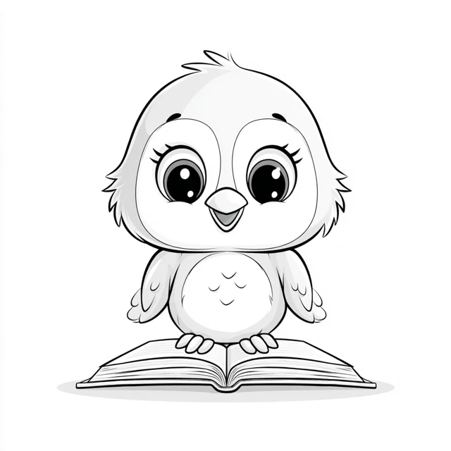 Kids Coloring Book Illustration Outline Vector