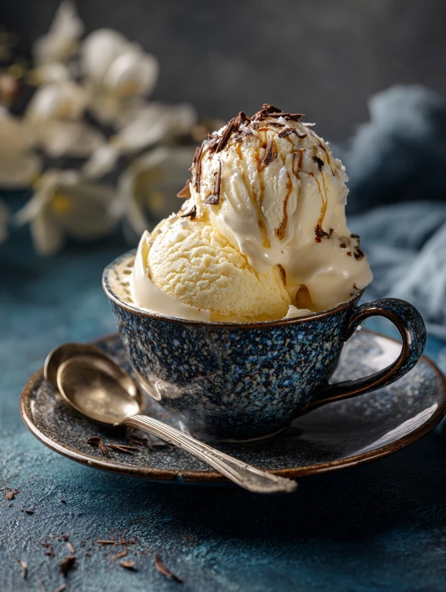 Ice Cream Dessert with Espresso Drizzle