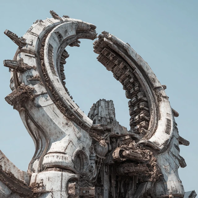 Damaged Ancient Alien Structure