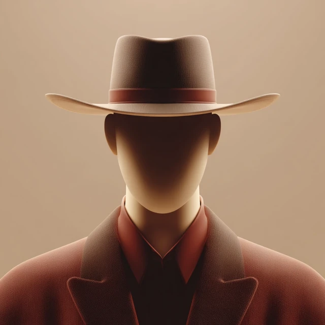 3D Minimalist Casino Avatar Fedora Tuxedo Style