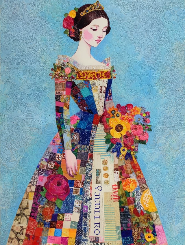 Country Queen in Storybook Style Illustration