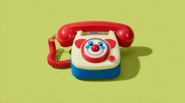 Scary Clown Phone Fisher Price Retro Toy