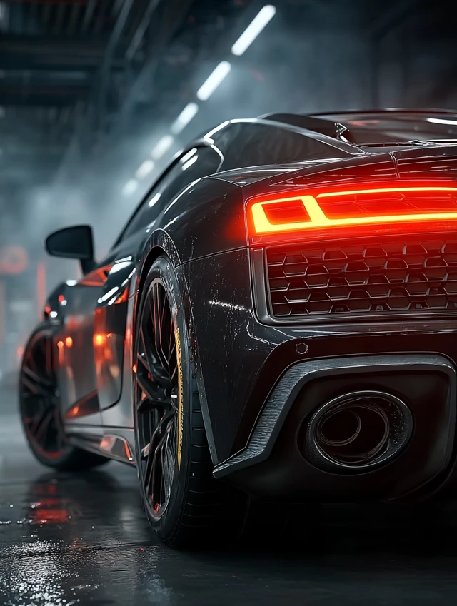 Audi R8 Type 42 Cinematic Rear View