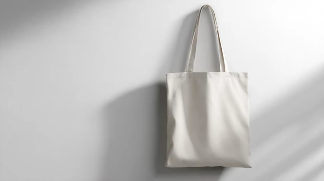 Blank Canvas Tote Bag Mockup for Design or Advertising