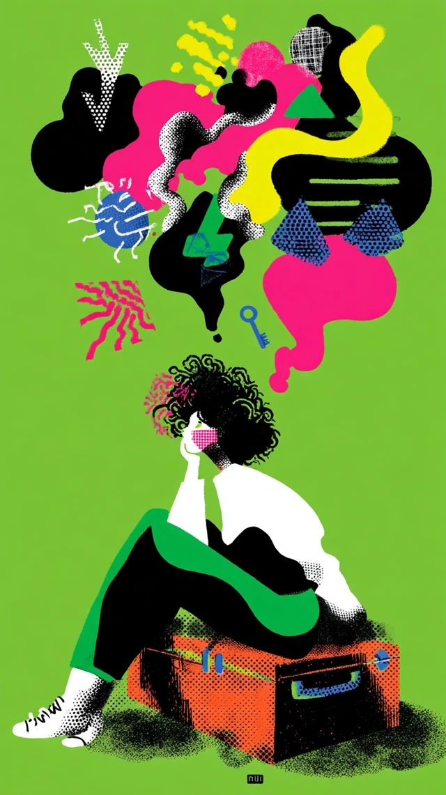 Woman and Toolbox Pop Art