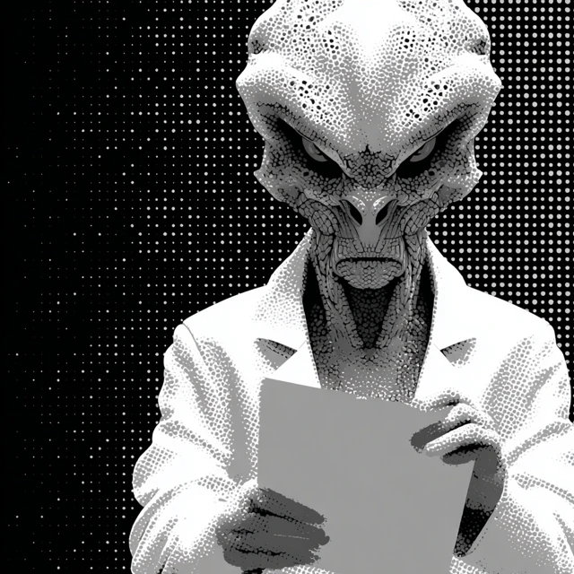 Grotesque Alien Doctor SciFi Illustration