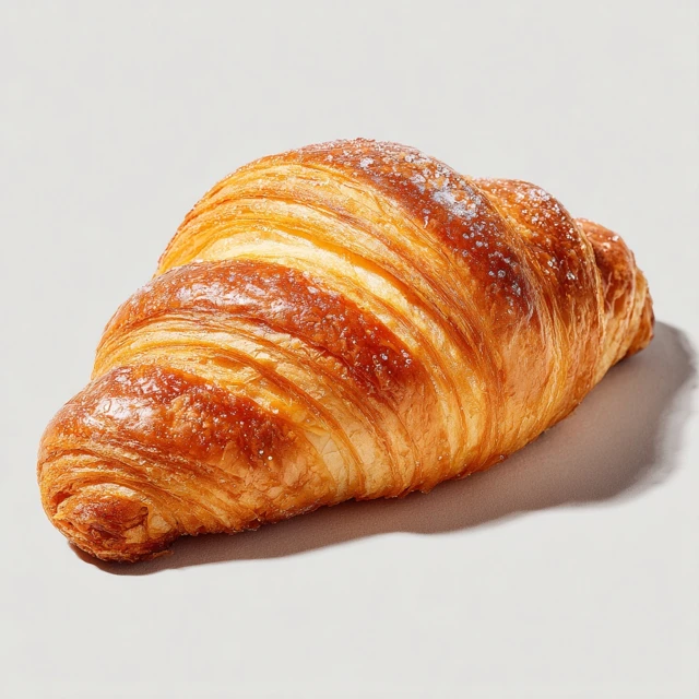 Delicious Croissant on White Background