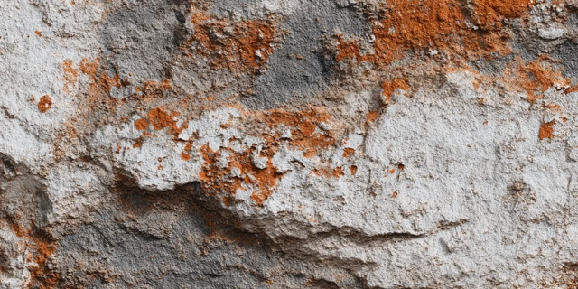 Rustic Stone Texture Gray and Orange Wallpaper