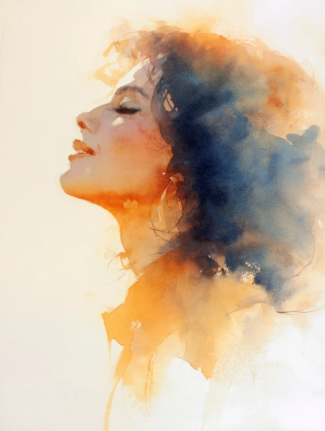 Gene Simmons Watercolor Portrait KISS Art