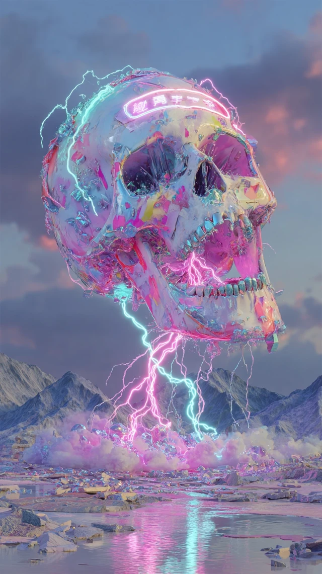 Neon Fission A Mystical Creature in the Gloom