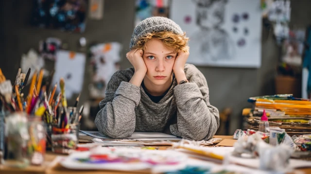 Disappointed Student Packs Unfinished Projects