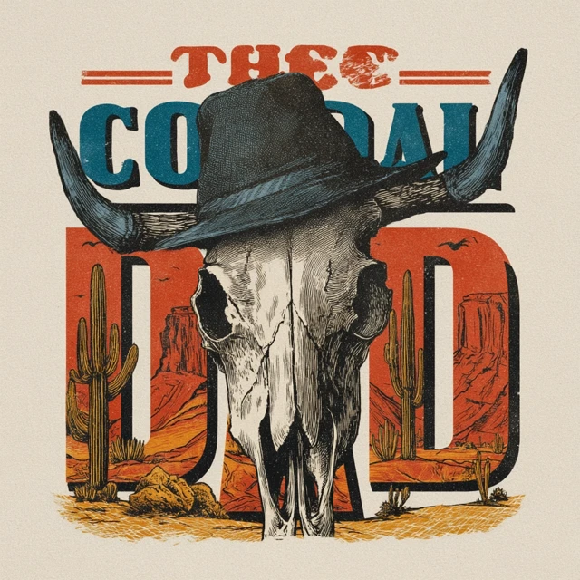The Cool Dad TShirt Retro Cowboy Design