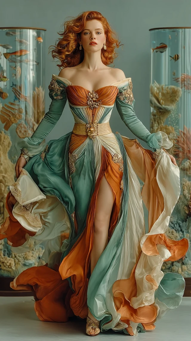 Elegant Ariel in Couture Gown
