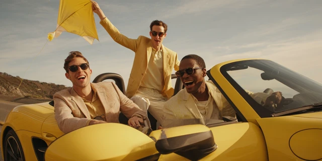Friends in a Porsche Road Trip Adventure