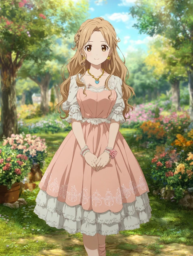 Anime Charlotte in Pink Dress Spring Outfit