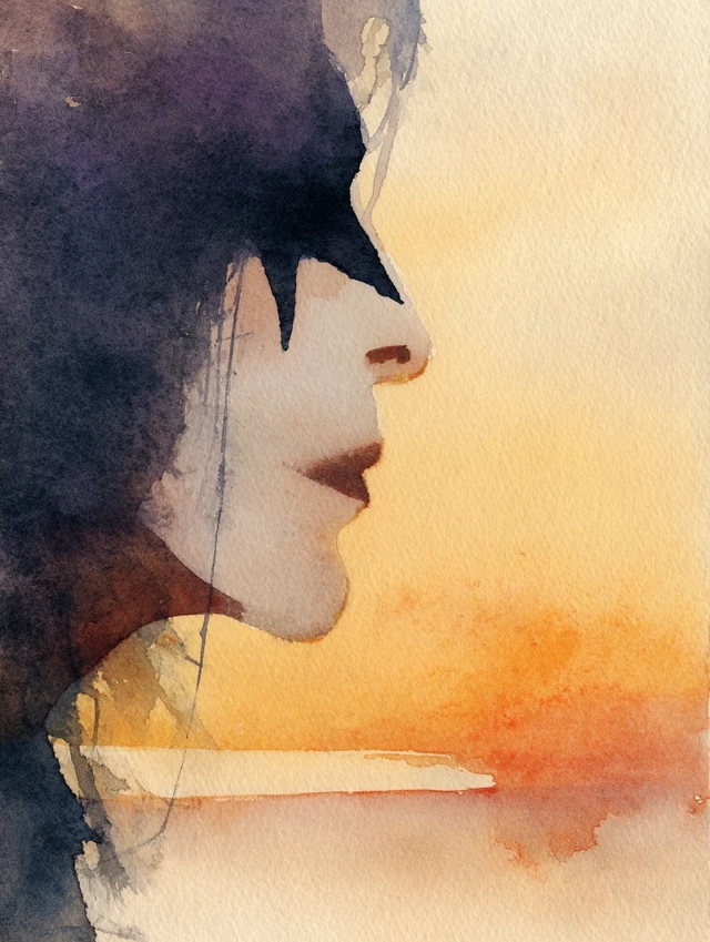 Gene Simmons Watercolor Portrait KISS Art