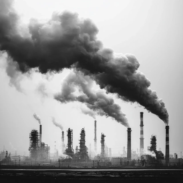 Industrial Plant Smoke Pollution Environmental Damage