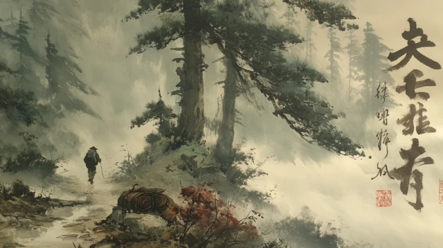 Chinese Ink Forest Journey into Silence Nature Calling