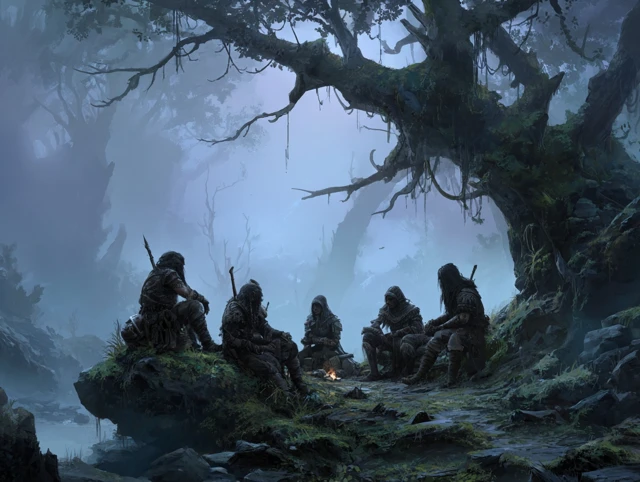 Elder Scrolls Weary Adventurers in Fog