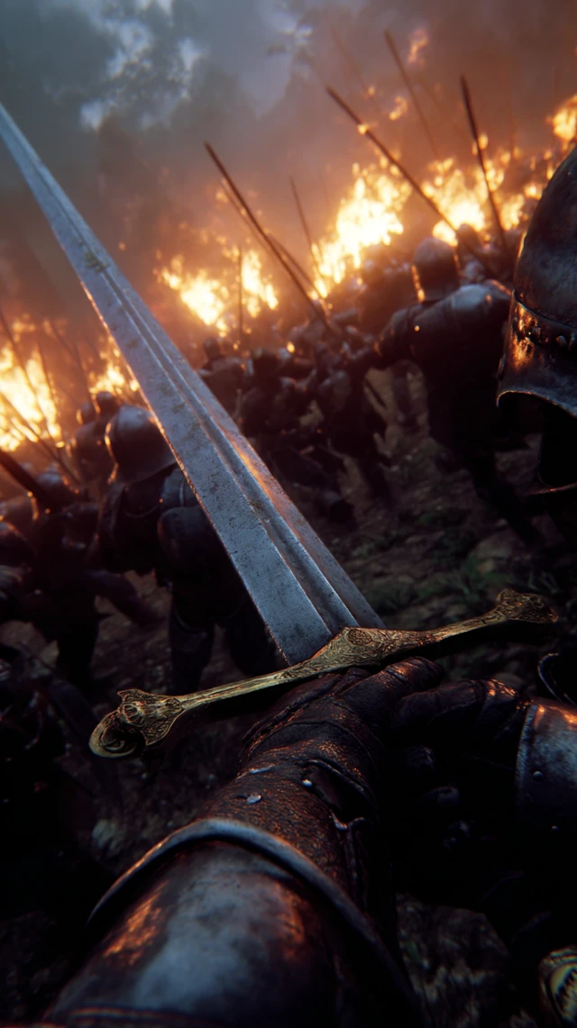 Medieval Battlefield Excalibur Sword 3D