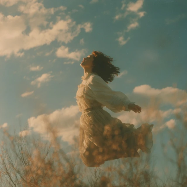 Woman Floating in the Air Photography