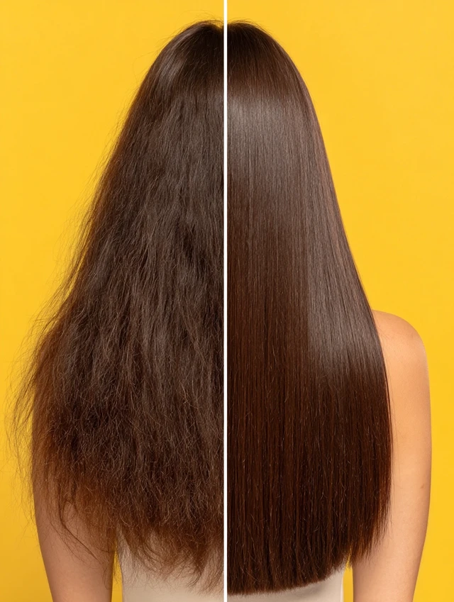 Hair Transformation Before and After: Frizzy to Smooth