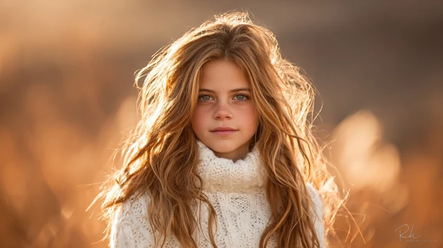 French Girl in Sunlight Portrait Photography