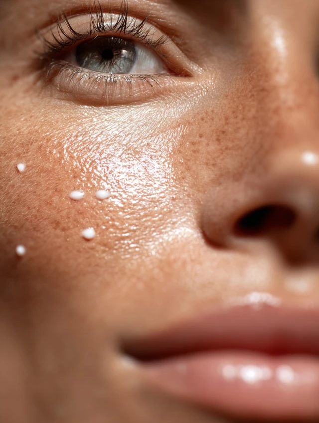 Beautiful Woman Face Close Up Natural Makeup Skin