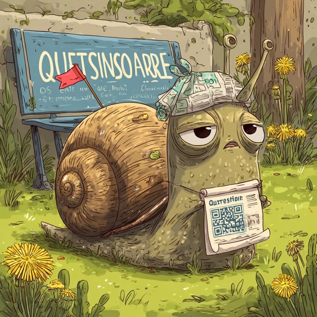 Tired Snail Cartoon Question Time