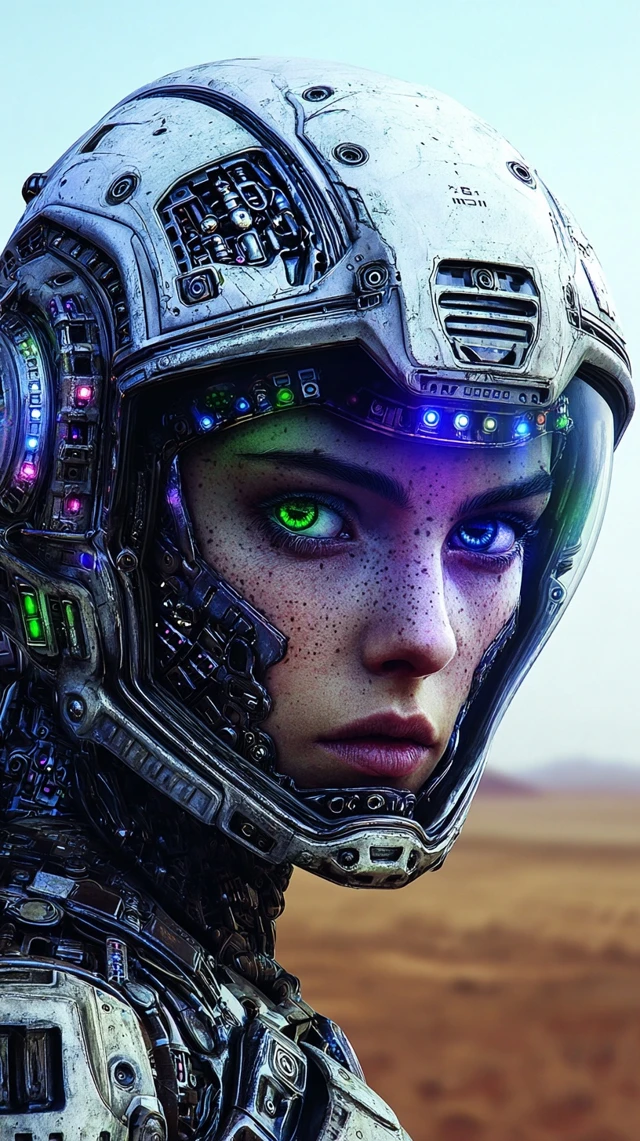 Dystopian Martian Warrior Intricate Design