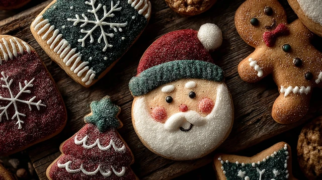 Christmas Cookies Festive Gingerbread Santa Tree