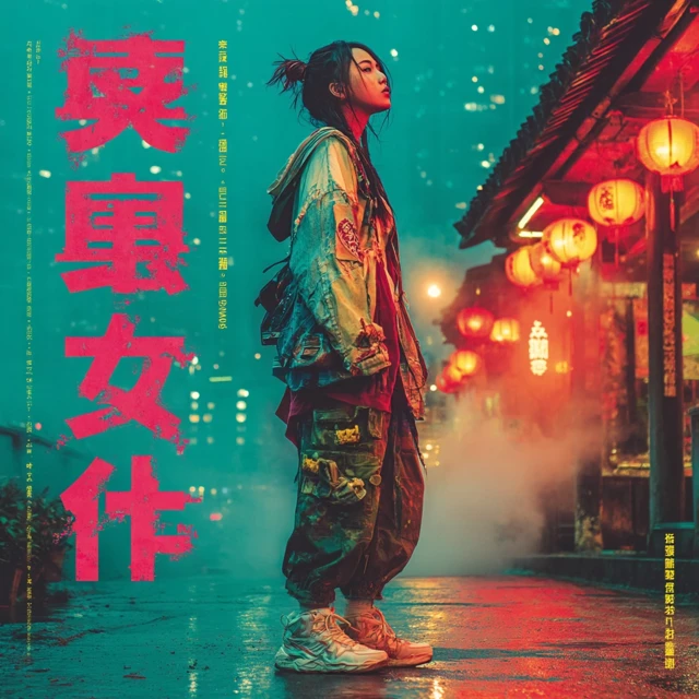 Chongqing Nights Album Cover Girl Urban Realism