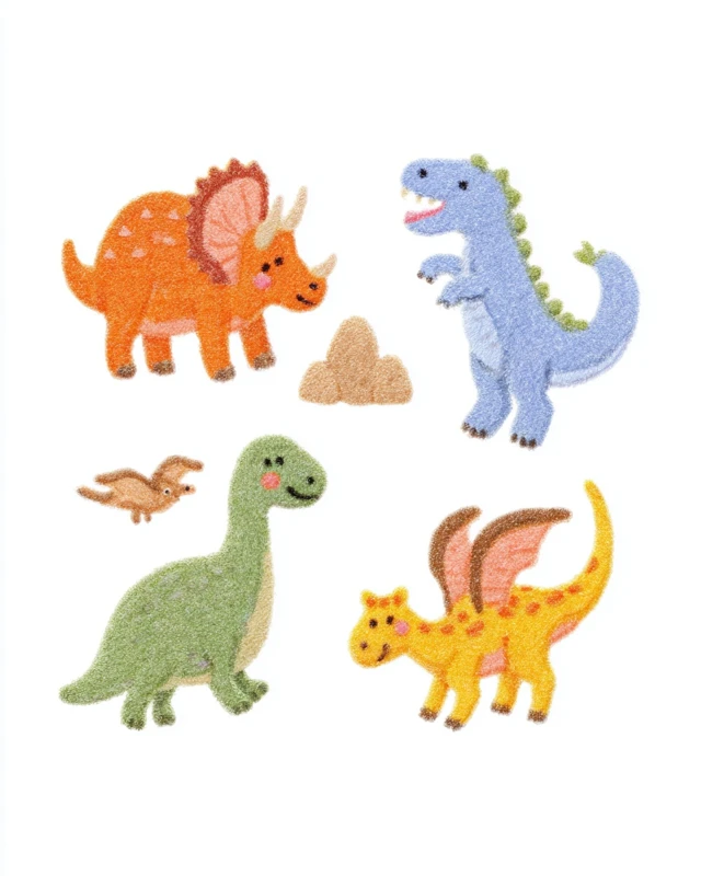 Cute Dinosaur Clipart Watercolor Nursery Art