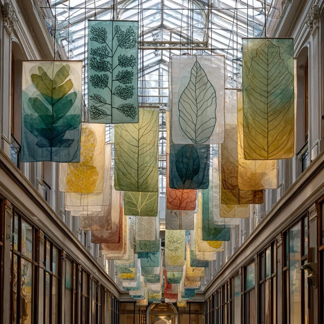 Floating Forest Canopy Textile Installation Art