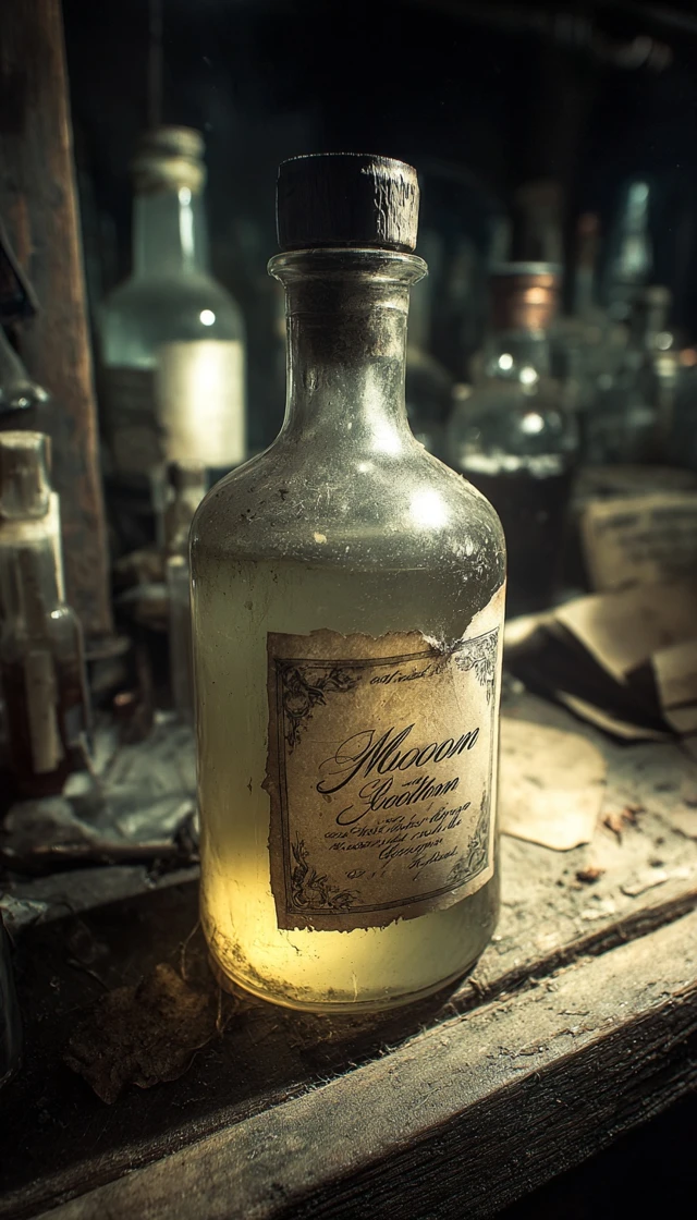 Moonstone Spirit Bottle Advertising Photo