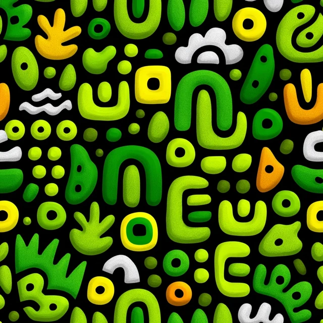 Colorful Doodles Seamless Pattern Vector Art