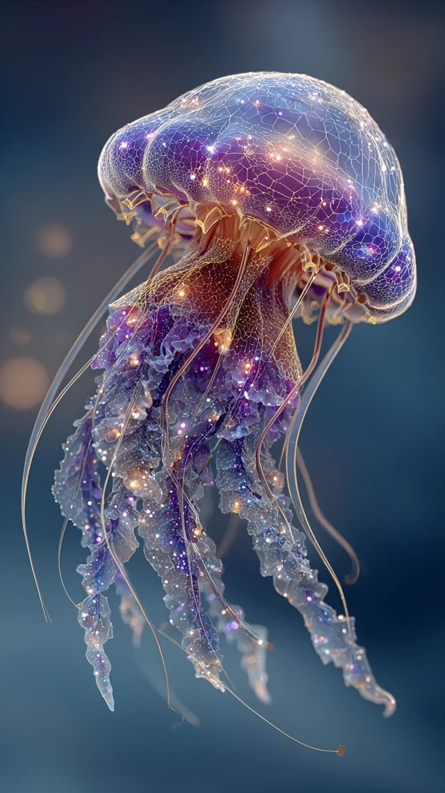 Cosmic Jellyfish in the Void Space Art
